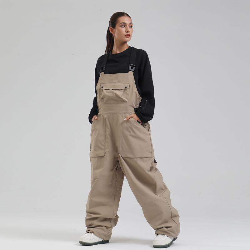 

Зимові лижні штани: Вітрозахисний, Водонепроникний, Широкі штанини, Вільний крій для чоловіків та жінок Medium хакі