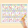 12-Page Reusable Erasable Pen Training Connection Card Set with Colorful Tracking Cards & Sticky Notes - Memory Improvement