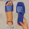 2024 New Slippers Leather Women Sandales Open Toe Flat Casual Slide Summer Outdoor 36-43