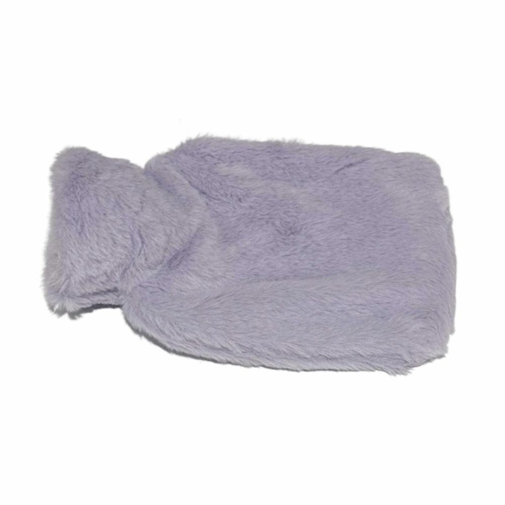 Removable Cover Natural Rubber Hot Water Bottle Hand Warmer Hot Water Bag With Faux Fur Cover