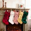 Christmas Bow Velvet Socks, Velvet Christmas Socks, Candy Bags, Bow Gift Bags, Large Bow Sock Gift Bags