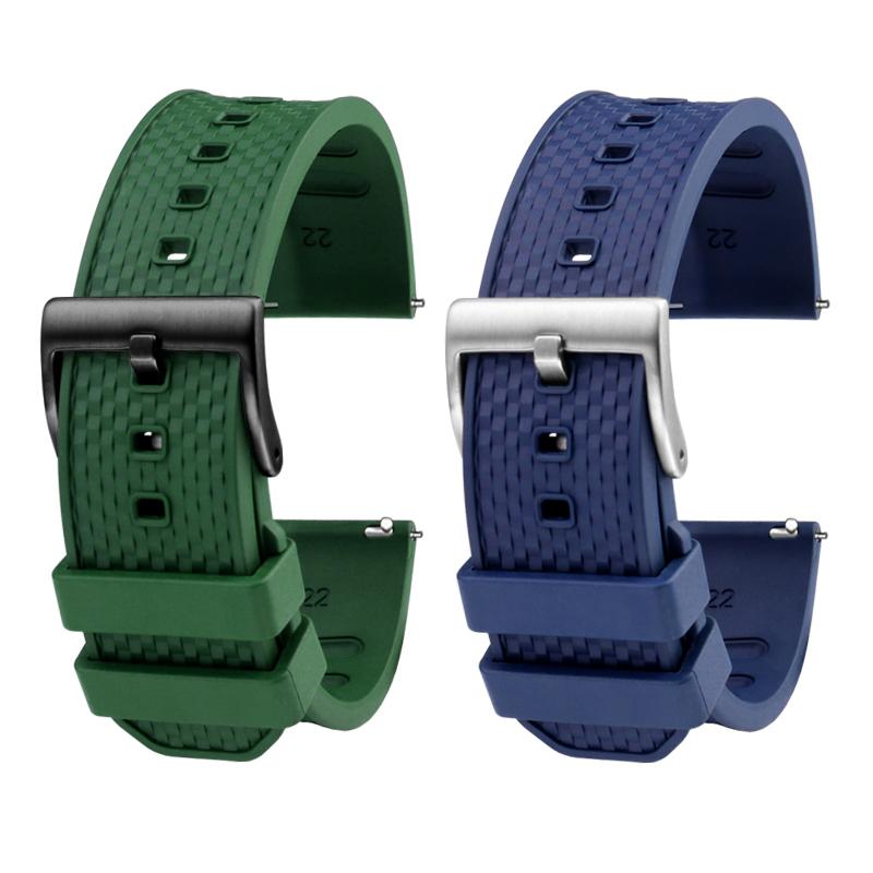 Premium-Grade Fluororubber Watch Strap 21mm 20mm 22mm For Seiko SRP777J1New Watch Band Diving Waterproof Bracelet Black Color