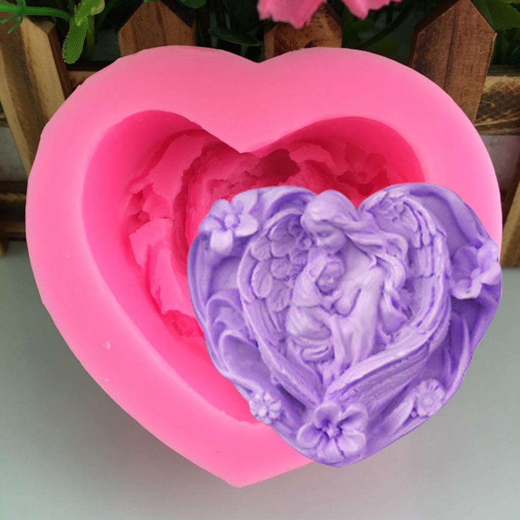 DIY 3D Jesus Angel Baby Silicone Mold Handmade Soap Molds Fondant Chocolate Decorating Polymer Clay Mould