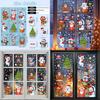 Party Wall Christmas Stickers Set Santa Snowman Reindeer Snowflake Decor Holiday