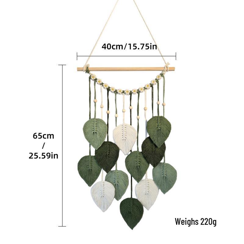 Hand-Woven Leaf Tapestry Wall Hanging for Home Décor