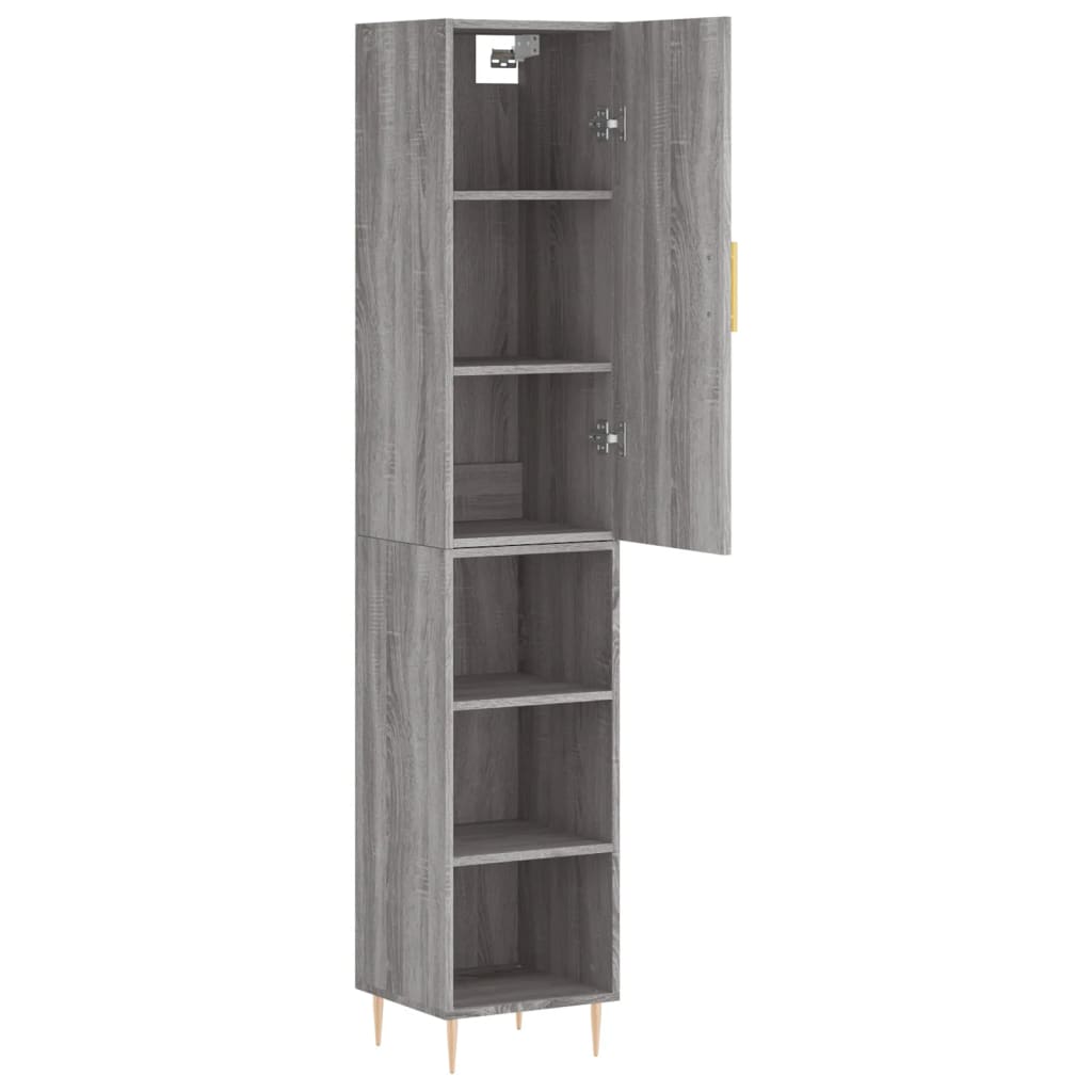 Highboard Gray Sonoma 34.5 x 34 x 180 cm Particleboard