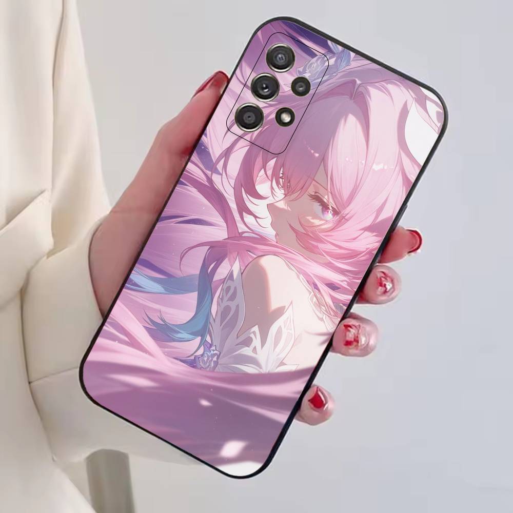Game Wuwa A-Aemeath Phone Case For Samsung S25,S24,S21,S22,S23,S30,Ultra,S20,Plus,Fe,Soft Silicone Black Cover