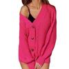 Lantern Sleeve Knitted Cardigan Women's Autumn New Loose Neck Sexy Sweater Jacket