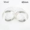 100 Loops Gold Steel Color Memory Wire 60mm Bracelet Bangle Loop 115mm Necklace Collar Hoop for Zircon Making DIY Accessories
