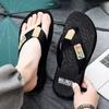 House Male Slipper Indoor Shiatsu Flip Flops Outdoor Platform Beach Slides Walk Around Home 2025 Mascullino Men's Shoe