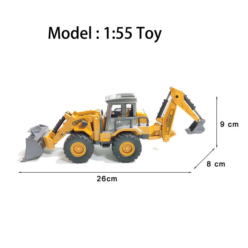 Hračky 2 v 1 pro kluky Slitina Traktor Děti Bagr Buldozer Miniaturní Model nákladního auta Kovové Stavební vozidlo Dárky pro děti