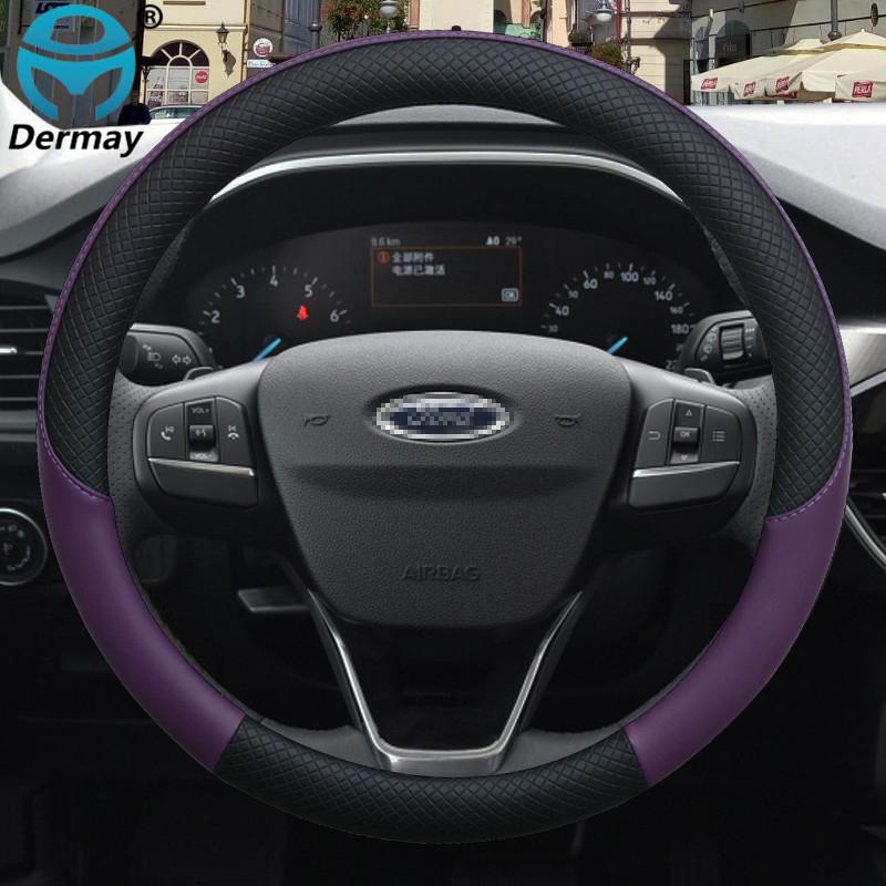 Für Ford Escape Kuga I II Van Escape Auto-Lenkradbezug aus Leder, rutschfest, 100 % Autozubehör der Marke DERMAY