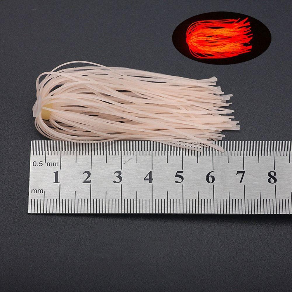 

Luminous Lure Silicone Skirts Glowing Silicone Jig Skirts Fishing Umbrella Skirts Buzzbaits красный