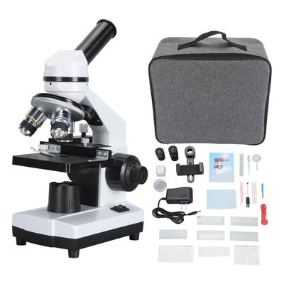 Microscope monoculaire pour étudiants débutants, grossissement 81X-640X, microscope composé