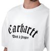 Carhartt WIP T-shirt Homme Manches Courtes Coupe Droite Ajustée Col Rond Imprimé Lettres Hauts Blanc I032875-00A-XX
