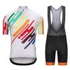 Men Women Cycling Jersey Bib Shorts Set Breathable Mountain Road Bike Outfit