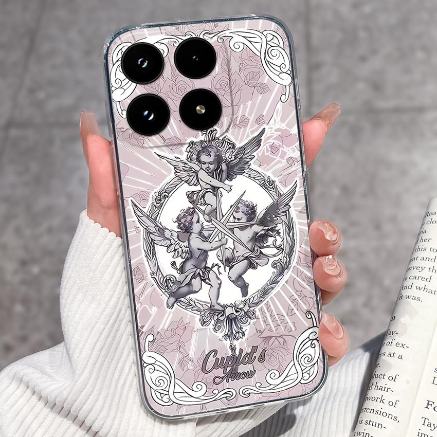 For Xiaomi 17 Mi 11T 11 10T 10 Pro 10S Phone Cover Sleeping Beauty Pattern Black TPU Soft Silicone Shockproof Protective Casing For Xiaomi Bumper Case