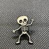 Zinc Zinc Zinc Alloy Skeleton Brooch Elegant Flying Broomstick Cat Brooch Creative Cartoon Pin  Halloween