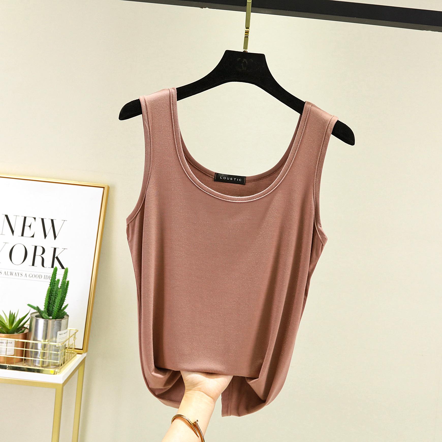 

Modal Vest Sling Women s Summer Outer Wear Slim-fit Large Size Sleeveless Inner Wear Casual Thin Section Slimming Bottoming Top 2XL