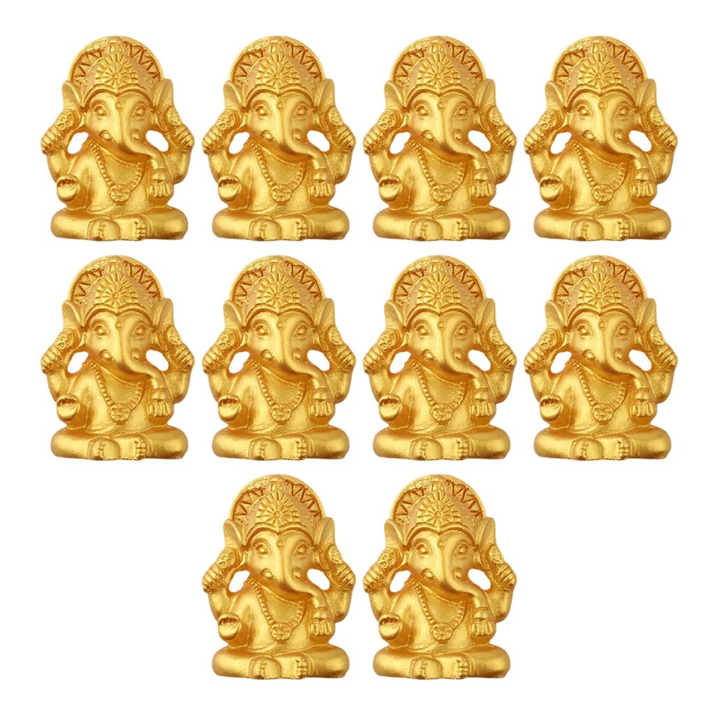 Heminredning 3,1*2,4 cm Ganesha-staty Andlig dekoration Högkvalitativ harts Imponerande storlek Intrikata detaljer