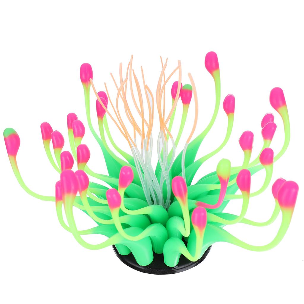 Artificial Coral Silicone Simulation Water Plant Aquarium Fish Tank Decoration OrnamentGreen