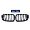 2PCS Car Front Bumper Grill Grille Trim Strip Cover Kidney Sport Double Line Slat For BMW X3 X4 F25 F26 2014 2015 2016 2017