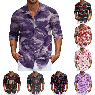 Camisa Casual de Manga Comprida com Botões para Homem