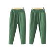 Solid Color Cotton Linen Straight Leg Loose Nine-Point Pants for Summer – Plus Size, Thin Style, for Middle-Aged and Elderly Women