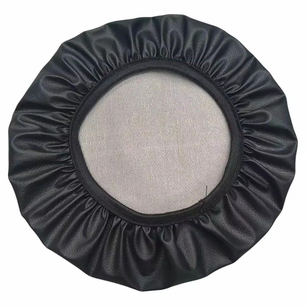 1Pcs PU Leather Chair Seat Cover with Elastic Bands Slipcover Round Chair Cover Waterproof All Inclusive
