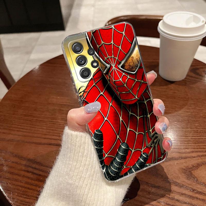Avengers Marvel Clear Case For Samsung Galaxy A57 A37 A56 5G A36 A55 A54 A35 A26 A07 A17 A16 A06 A36 A15 Spiderman Ironman Funda