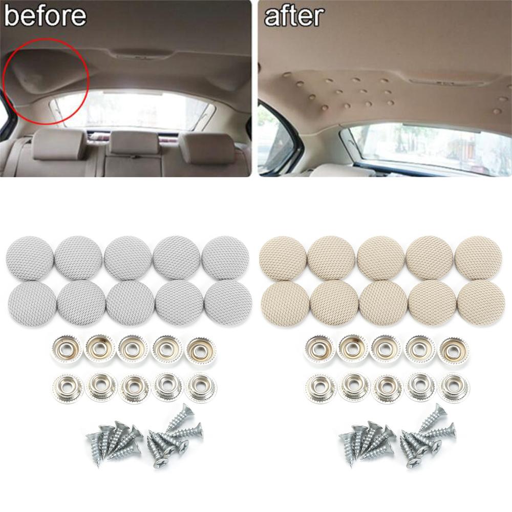 10 adet Araba İç Çatı Tavan Bezi Tamir Sabitleme vidalı kapak VW Polo Golf 4 5 6 7 Beetle MK3 MK4 MK5 MK6 Bora CC Passat B6 B5