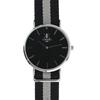 Les Trésors De Lily [Q4416] - 'Cameleon' Watch Set Grey Black Silver (2 Bracelets)