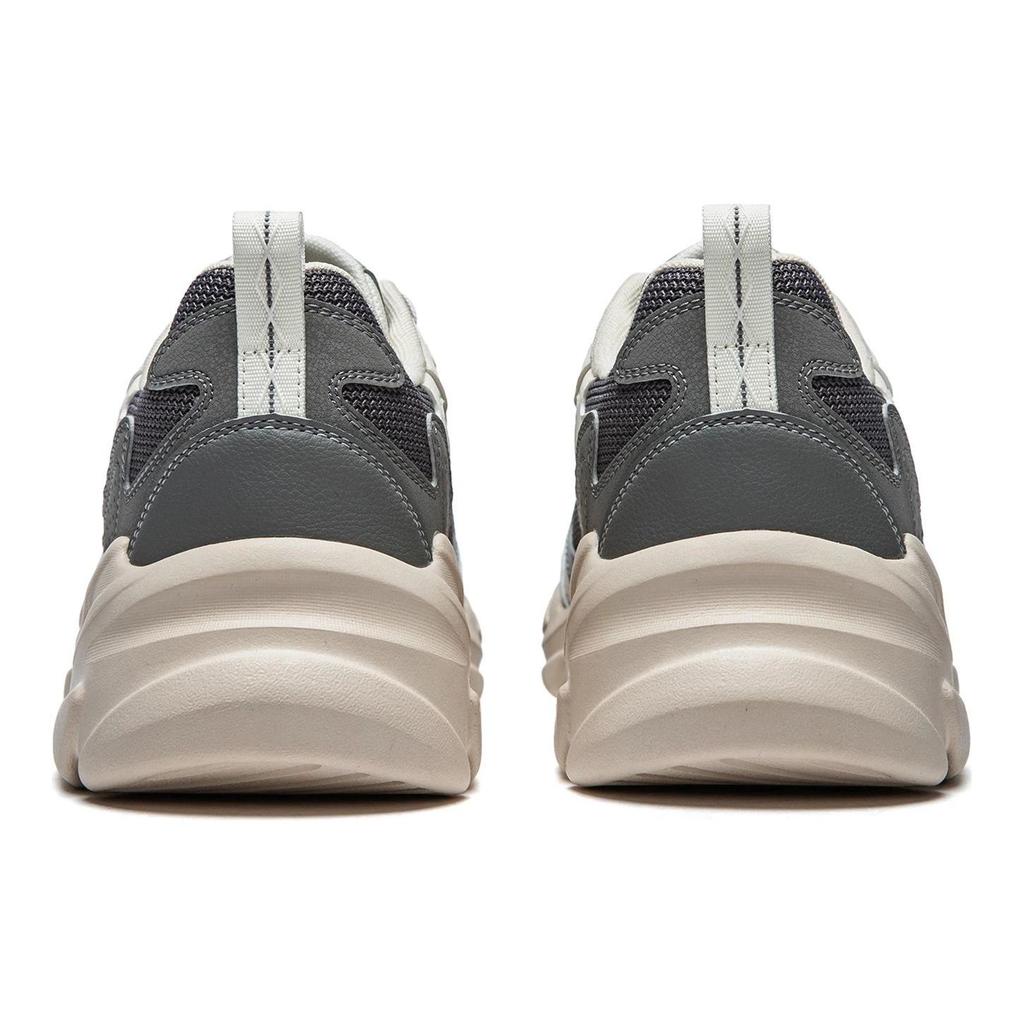 Li-Ning Yunhai Versatile Retro Thick Sole Height Increasing Shock Absorbing Non-Slip Wear-Resistant Support Low-Top Casual Shoes AGCT427-2