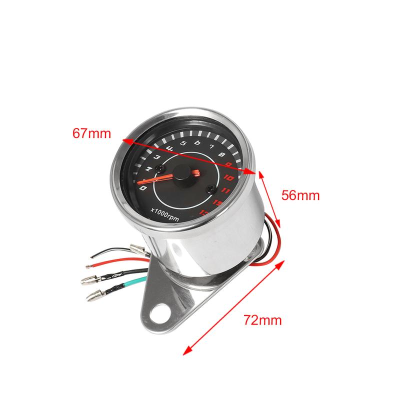 Motorcycle Speedometers Moto Parts Modified Odometer Motorbike Accessory Machinery Tachometer With LED Screen Universal