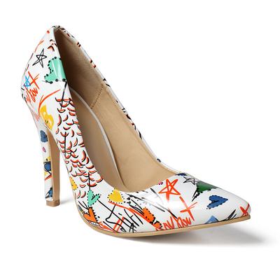 Fashion Women High Heel Shoes Colorful Printed Woman Pumps Sexy Ladies Stilettos High Heels Nightclub Party Pointed Toe Women Pumps