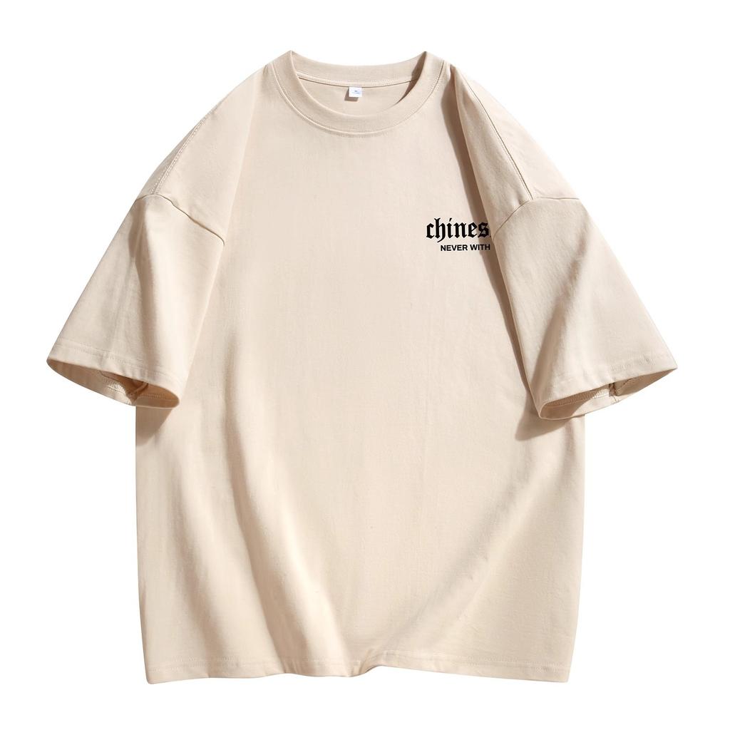 Teenager Summer Casual Loose Oversize Short Sleeve O Neck Men Pullover Cotton T Shirt Top