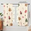 2pcs,2D Plane Printing Curtains Roller Blinds Christmas Cute Decorations (2) Versatile Polyester (without Rod) Outdoor