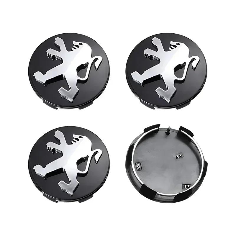 

Car Sticker 2025 Hot 4pcs 60mm Wheel Center Cap Logo Hub Cover Badge Emblem For Peugeot 2008 3008 307 308 206 207 208 407 508 50