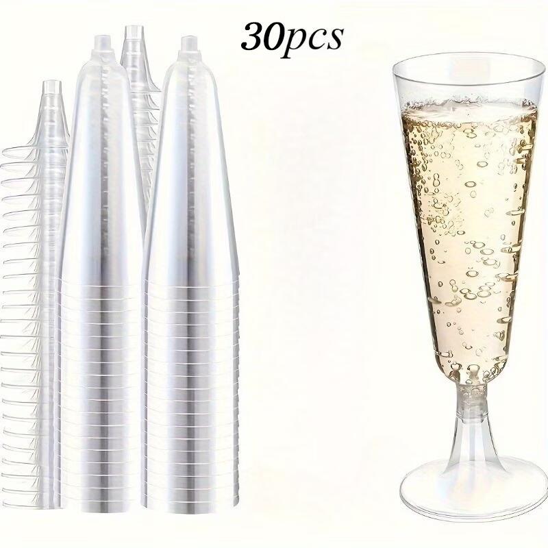 

30Pcs Acrylic Champagne Cups for Wedding, Anniversary, Birthday Party, Christmas Decoration Supplies Multipurpose Drink Cups