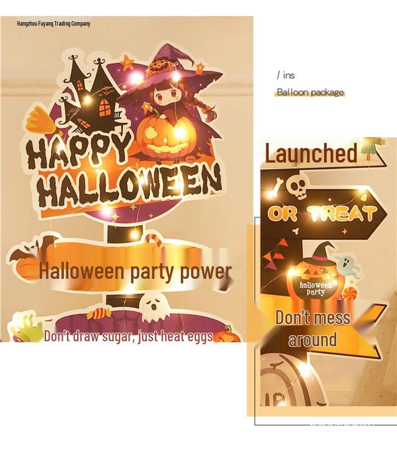 Halloween Pumpkin Lantern Board Standee for Outdoor/Kindergarten Decorations