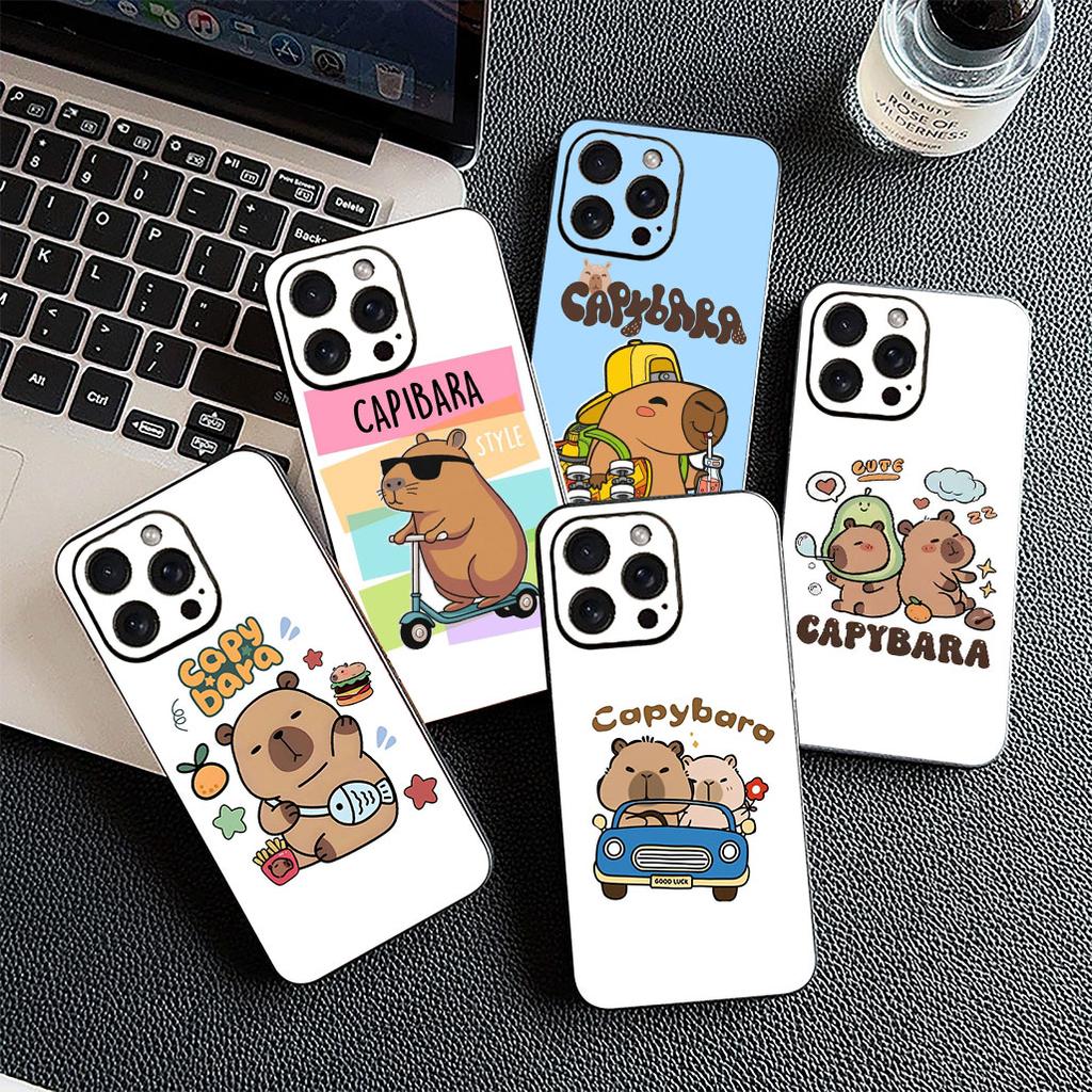 Cover for Apple iPhone 17 Pro XS Max Air 6 7 8 Plus 5 + SE 2022 SE2 16E 8+ Casing Phone Case Anime Wallpaper Capybaras Cartoon