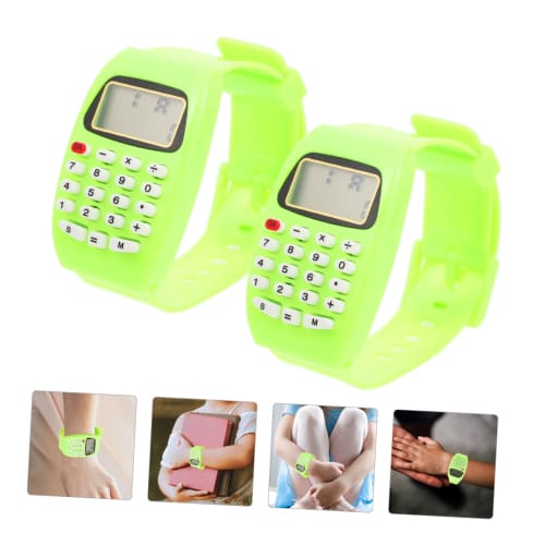 Homoyoyo 2-Piece Digital Watch with Calculator, Phone Book, and Calculator Function for Men, Women, and Kids, Perfect Birthday Gift for Fitness, Squar