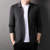 Autumn Winter Men Sweater Coat Lapel Solid Pockets Button Korean Fashion Casual Office Loose Long Sleeve Cardigan Knitted Tops