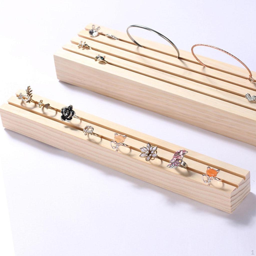 Stud Earrings Organizer Solid Wood Jewelry Stand Modern Lightweight Creative Rings Holder