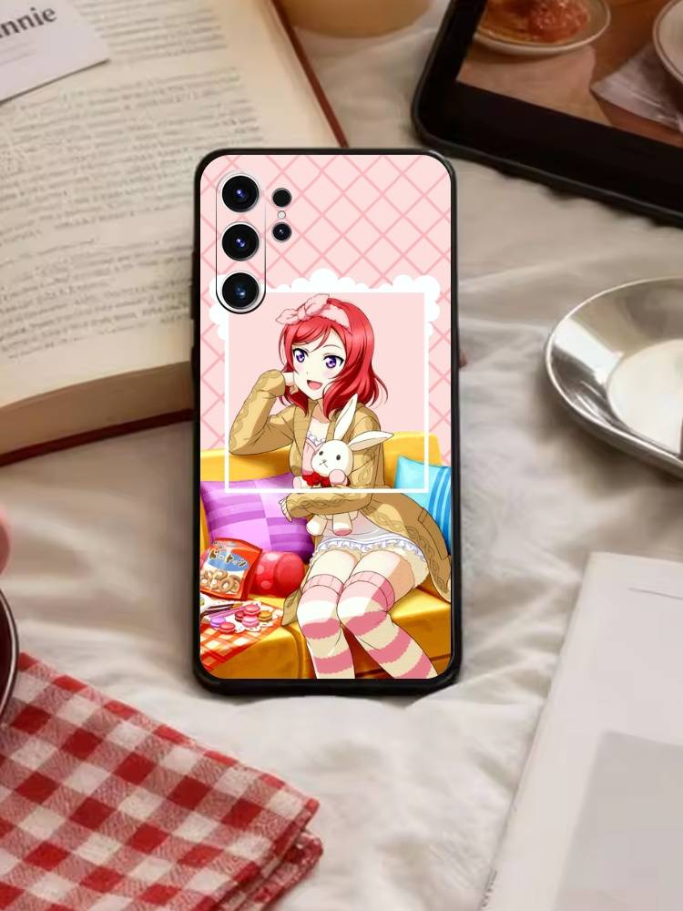 Nishikino Maki-Love Live Handyhülle Für Samsung S26,S25,S24,S23,S22,S30,S21,Ultra,Plus,FE 5G Schwarze Weiche Hülle