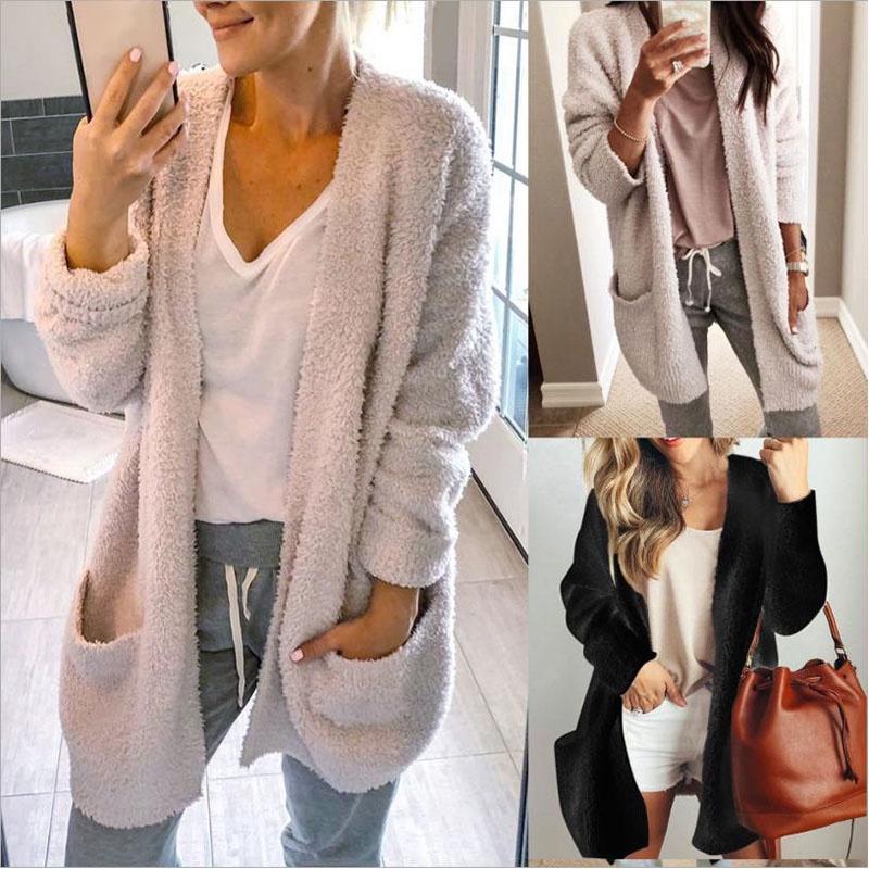 Premium Quality Women Long Sleeve Loose Sweater Knitted Cardigan Coat Jacket Outwear Casual For Effortless Style