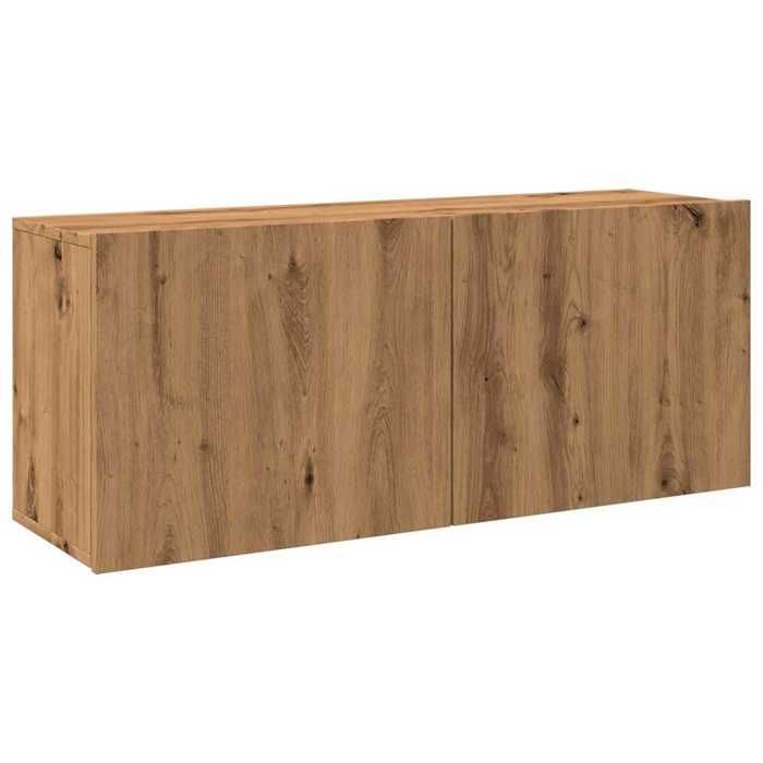 VidaXL Meuble TV mural chêne artisanal 100x30x41 cm, support TV, armoire média, console TV, meuble HiFi, centre de 857671