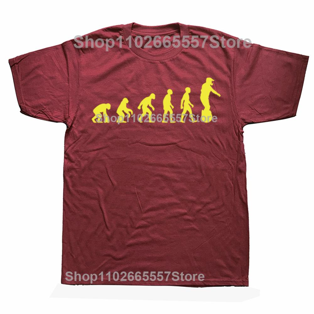 Funny Electric Unicycle Evolution Graphic T Shirts Men Pure Cotton Humor Streetwear Tee Shirt Short Sleeve Unisex Loose Clothing