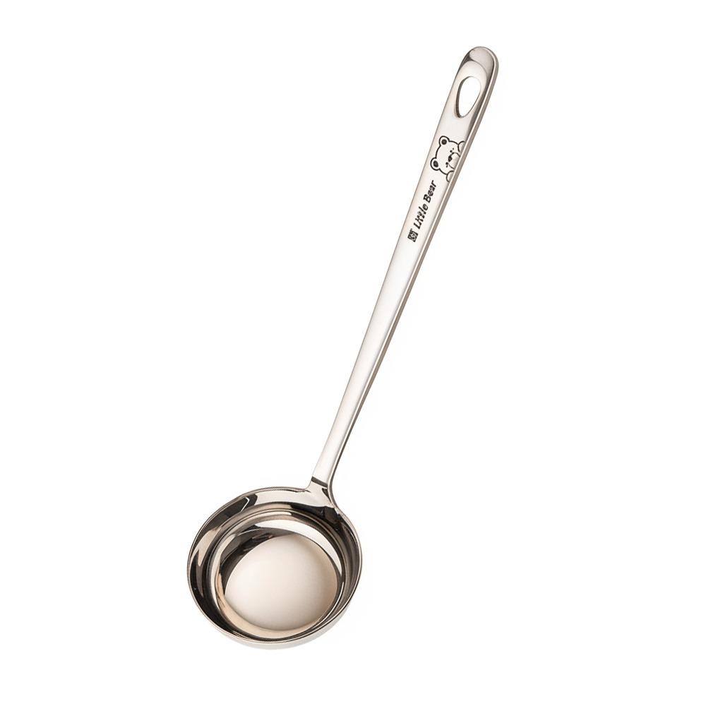 316 Edelstahl Löffel mit langem Stiel Suppenlöffel Hitzebeständig Große Kapazität Schlitzlöffel Silber Leicht zu reinigen