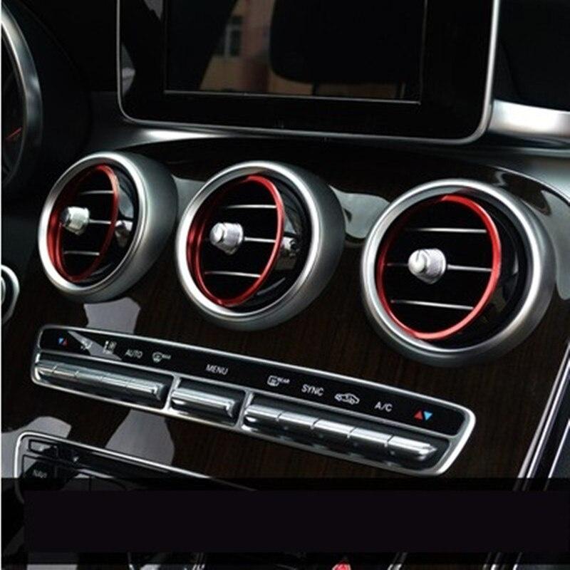 

Наклейка на воздуховыпускное отверстие/приборная панель Наклейка на декоративное кольцо воздуховыпускного отверстия для 2015-2019 C класса W205 GLC